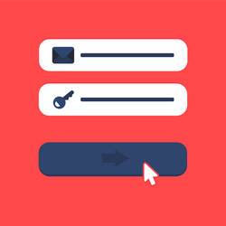 web template of computer login form vector image