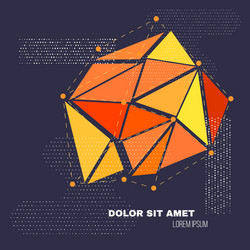 3d low polygon geometry background abstract vector image