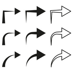 arrow icon direction symbol navigation pointer vector image
