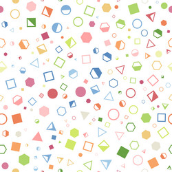 seamless pattern of multicolored geometric shapes vector image