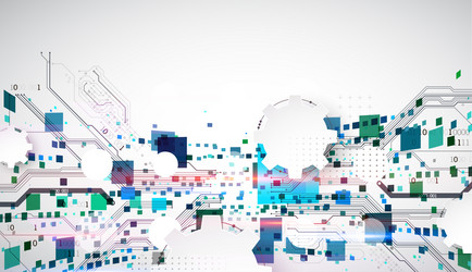 abstract technological background with squares vector image