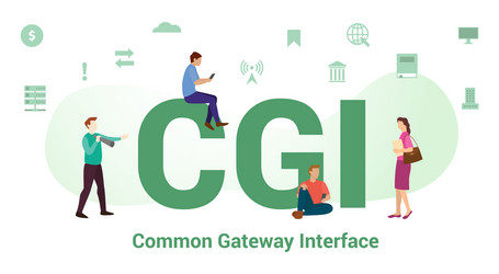 Cgi common gateway interface concept with big vector