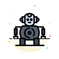 cnc robotics technology abstract flat color icon vector image
