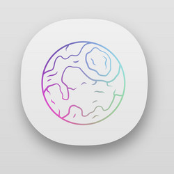 Earth app icon globe planet model astronomical vector