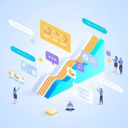 expert team for data analysis consulting vector image