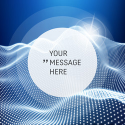 frame with place for text mountainous terrain grid vector image