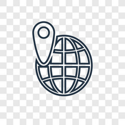 geolocation concept linear icon isolated vector image