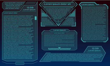 Hud and ui elements futuristic user vector