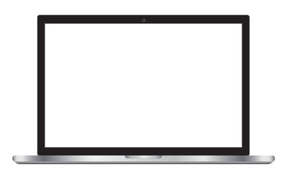 laptop computer pc with space for your message vector image