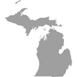 Michigan State Map Vector Image