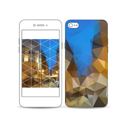 mobile smartphone with an example of the screen vector image