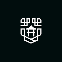 Je logo monogram emblem style with crown shape Vector Image