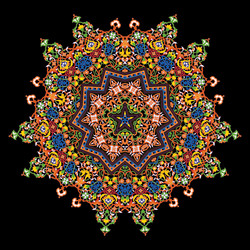 pentagonal mandala five pointed design element eps vector