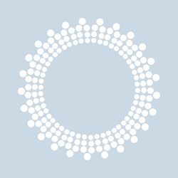 White Dotted Shape - Abstract Element vector image