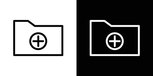 add folder icon set new file symbol create vector image