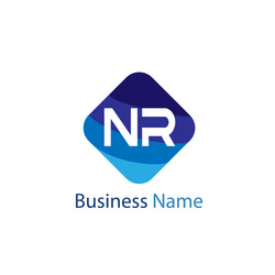 Initial letter rn logo template design Royalty Free Vector