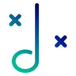 Note double sharp symbol gradient stroke vector