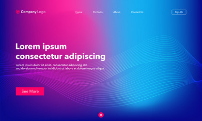 Abstract background website landing page template vector