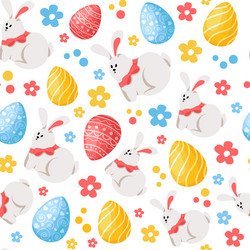 Cartoon easter day seamless pattern Royalty Free Vector