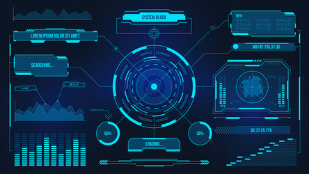 Digital user interface futuristic technology ui vector