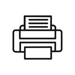 document printing icon linear graphics sign vector image