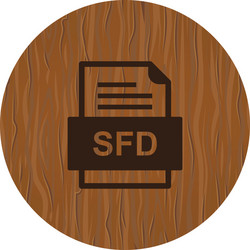 sfd file document icon vector image