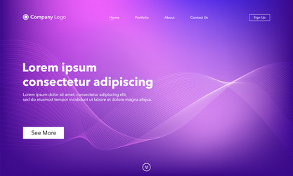 abstract background website landing page template vector image