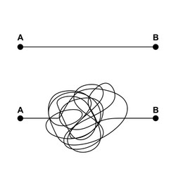 Complex Path Choices vector image