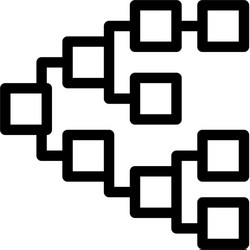 front end hierarchy icon outline vector image