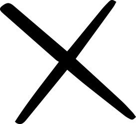 Large 'X' Symbol - Cross Intersection vector image