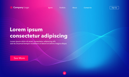 Abstract background website landing page template vector