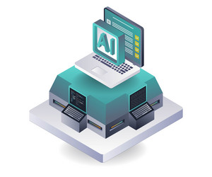 developer of artificial intelligence systems vector image
