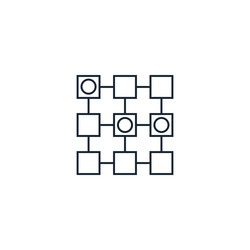 clustering creative icon from artificial vector image