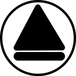 eject player black button linear icon vector image