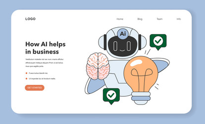 impact of artificial intelligence on business web vector image