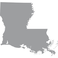 Louisiana State Map Vector Image