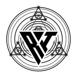 r i monogram letter logo with triangle shape vector image