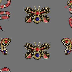 Seamless pattern with patches sequins vector