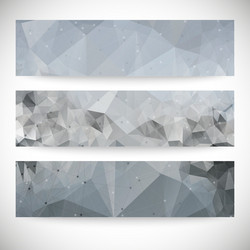 set of abstract backgrounds molecule structure vector image