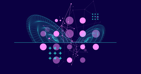 template for science and technology presentation vector image
