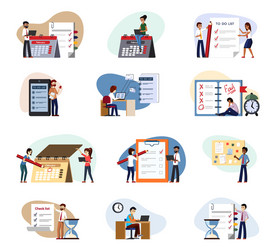 Work Failure Checklist - Task Set vector image