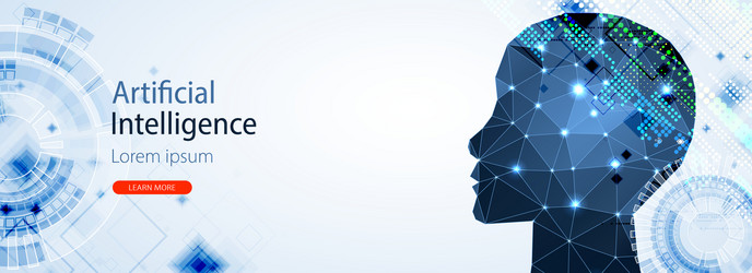 Artificial Intelligence Brain Network vector image