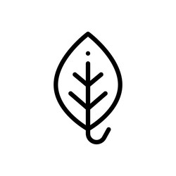 leaf icon thin linear style design isolated vector image