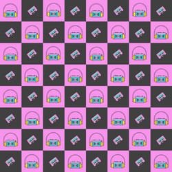 seamless pattern in the form of tiles vector image