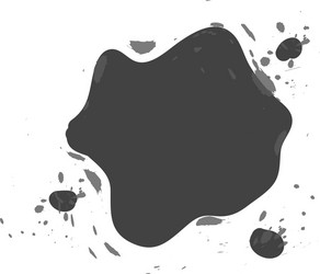 shaped and sized abstract ink blots isolated vector image