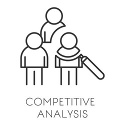 startup and business competitive analysis or data vector image
