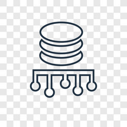 database concept linear icon isolated vector image