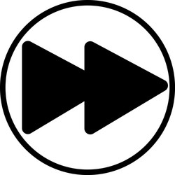 forward music player button linear icon vector image