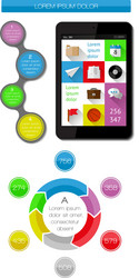 ui infographics and web elements vector image