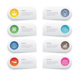 Data Tab Index Icons vector image